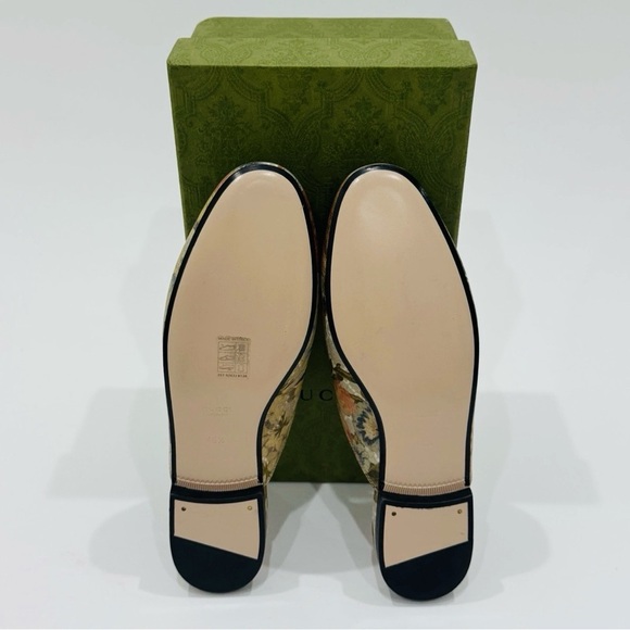 GUCCI Princetown GG Supreme H2O Floral Mules Slides Slipper Size 40.5 Beige NEW - Picture 12 of 16